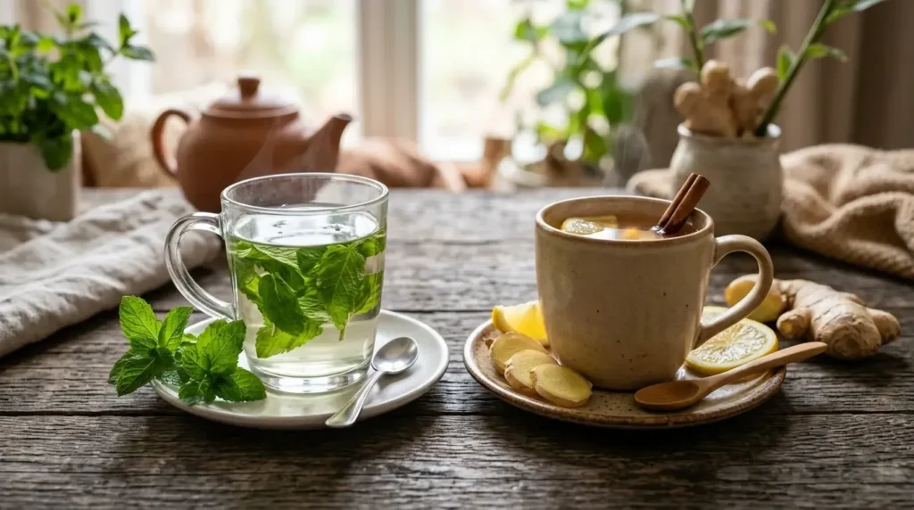 when to use peppermint tea vs ginger tea for digestion