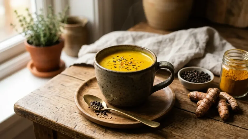 health benefits of turmeric tea with black pepper