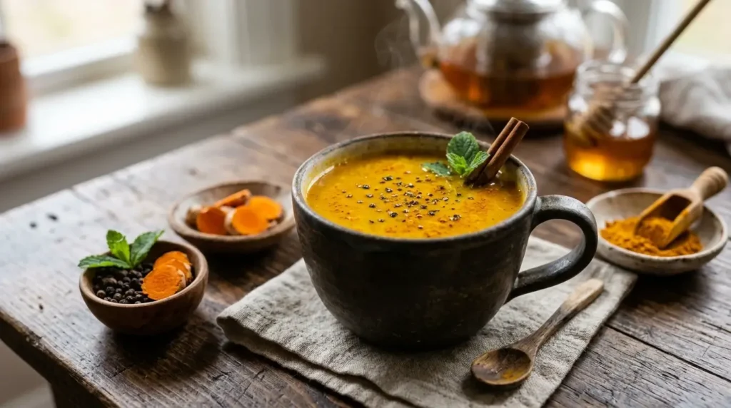 how to make turmeric tea with black pepper (basic recipe)