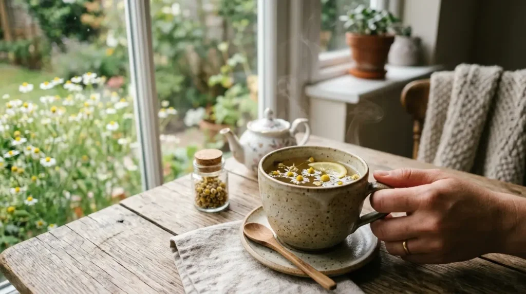 what makes chamomile tea a sleep aid in the first place