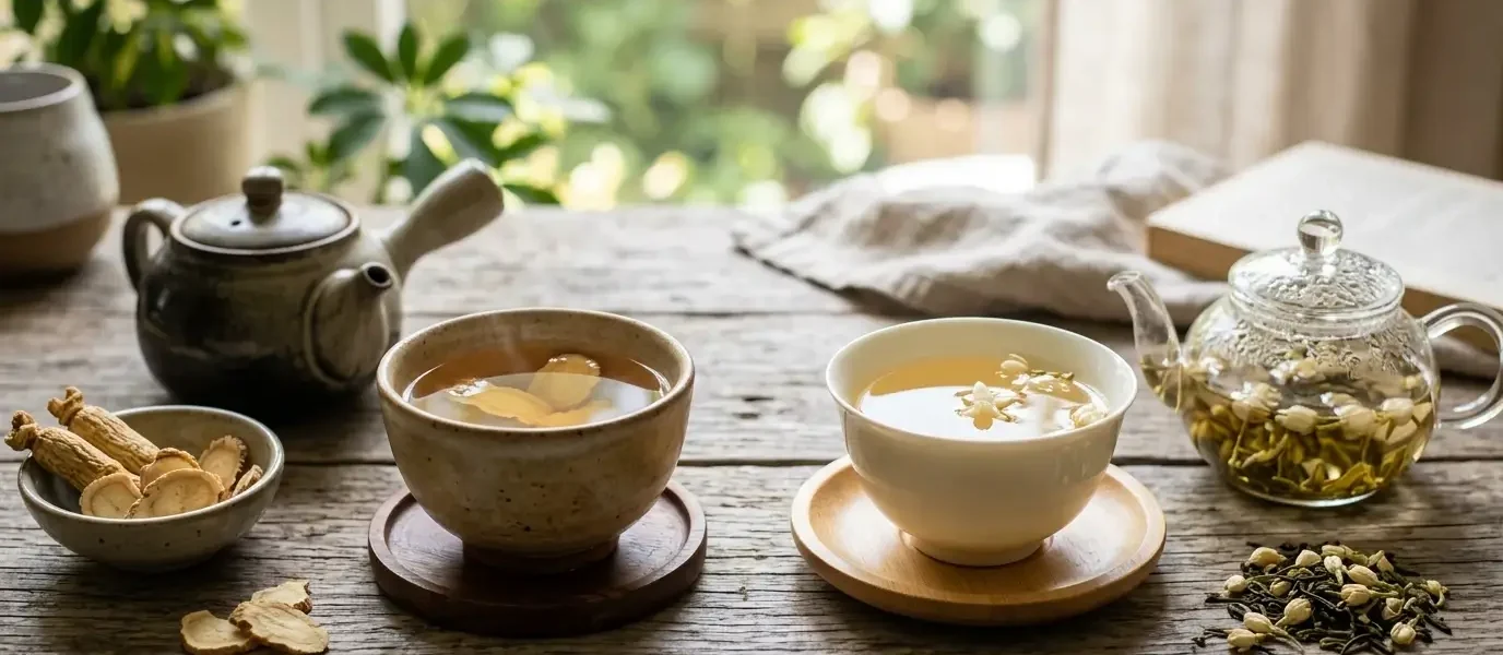 ginseng tea vs jasmine tea