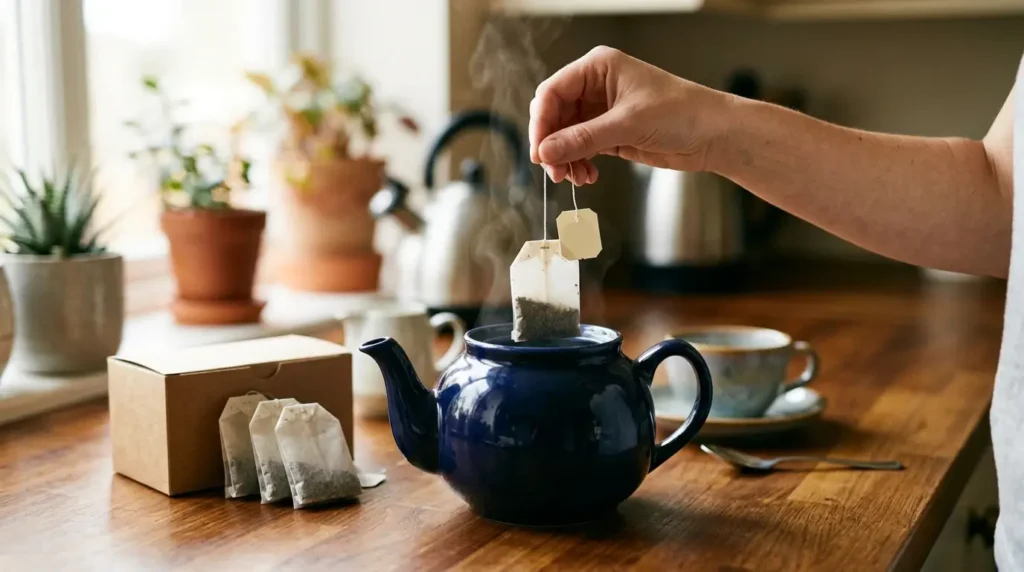 how to use a teapot with tea bags (step-by-step)