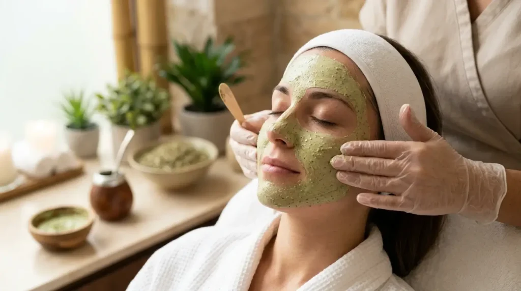step-by-step directions for using the facial