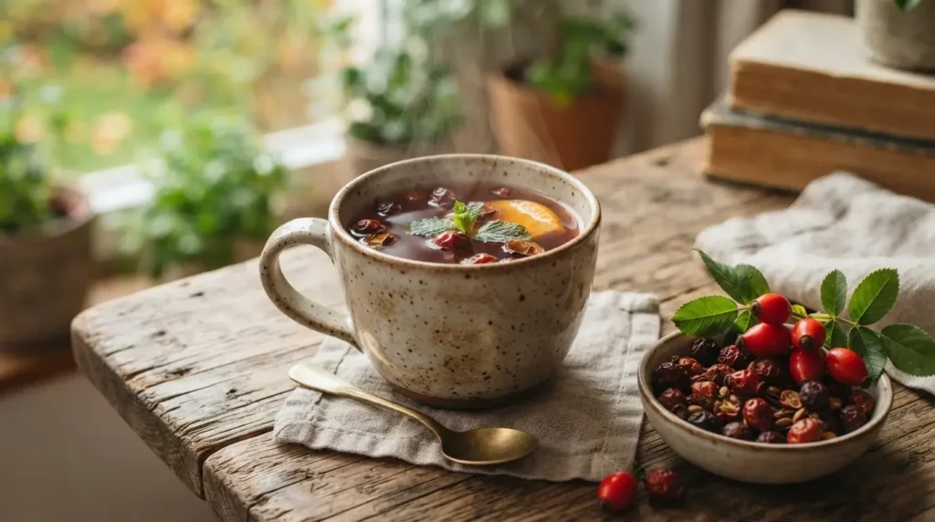 top skin benefits of drinking rosehip tea